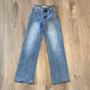 Women's Light Blue Wide-Leg Jeans